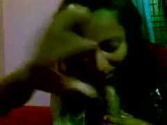 Cute black skin Bangla blowing cock of her boyfriend